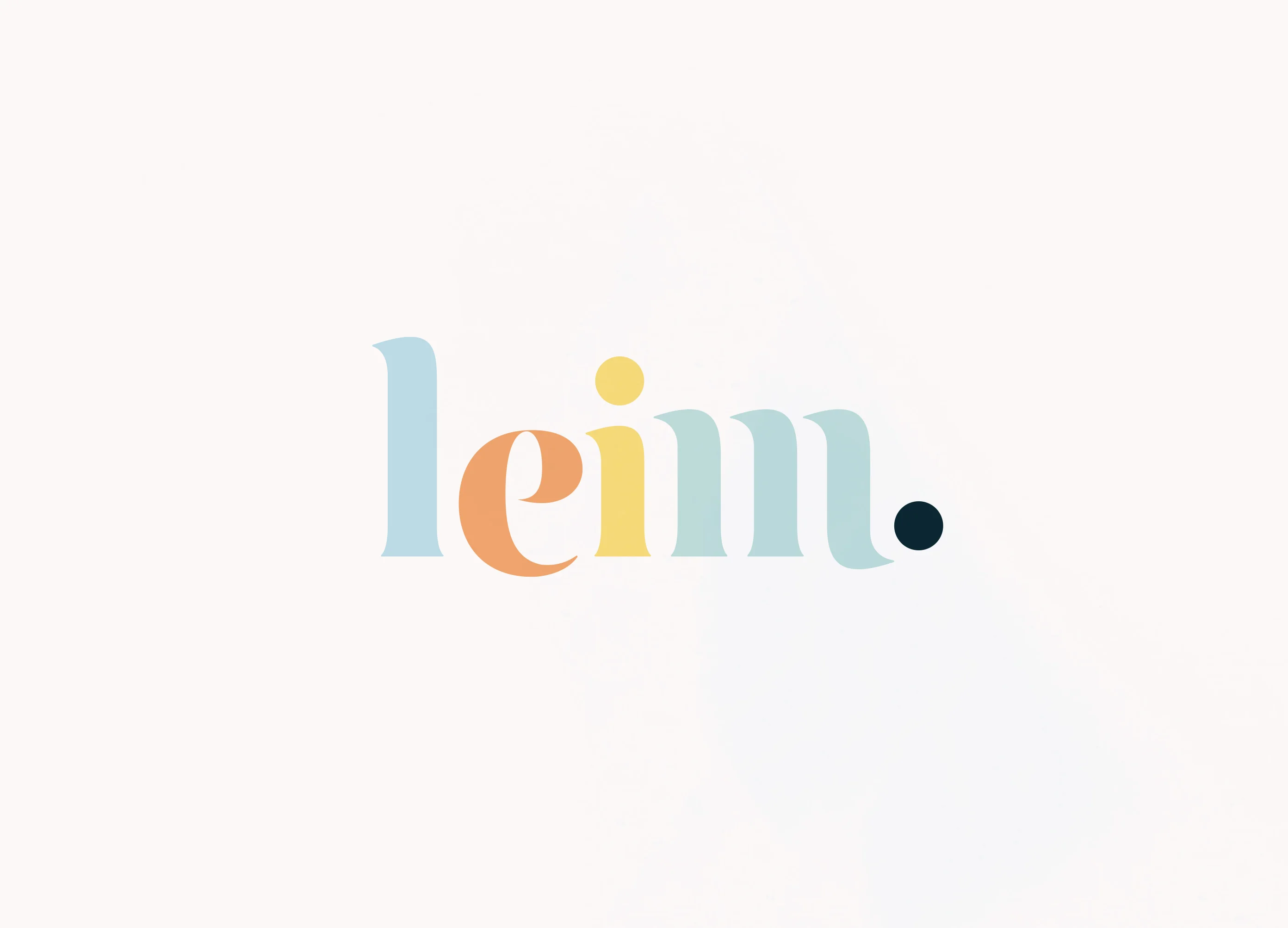 Leim Logo a multicoloured bespoke logo typeface designed by Petits Papiers